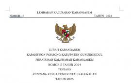 Peraturan Kalurahan Karangasem Nomor 5 Tahun 2024 tentang RKPKal 2025